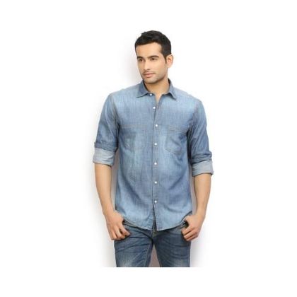 men denim shirt